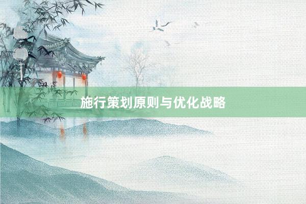 施行策划原则与优化战略